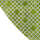 8' Lime Green And Ivory Striped Washable Round Rug With UV Protection