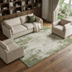 9' X 12' Olive Green And Ivory Abstract Washable Area Rug With UV Protection