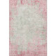 5' X 8' Pink And Ivory Abstract Washable Area Rug With UV Protection