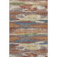 5' X 8' Rust Green And Gold Abstract Washable Area Rug With UV Protection