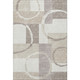 3' X 5' Ivory Beige And Taupe Geometric Washable Area Rug With UV Protection