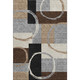 3' X 5' Pewter Gray And Black Geometric Washable Area Rug With UV Protection