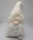 28" White Fabric Christmas Standing Gnome Tabletop Sculpture