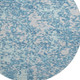 8' Teal And Silver Abstract Washable Round Rug With UV Protection