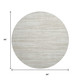 8' Ivory And Beige Striped Washable Round Rug With UV Protection