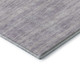 8' Lavender And Ivory Striped Washable Round Rug With UV Protection