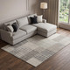 10' X 14' Beige Ivory And Gray Striped Washable Area Rug With UV Protection