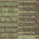 8' X 10' Coffee And Green Striped Washable Area Rug With UV Protection
