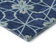 9' X 12' Navy Blue Ivory And Gray Geometric Washable Area Rug With UV Protection