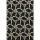 10' X 14' Black Beige And Ivory Geometric Washable Area Rug With UV Protection