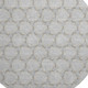 8' Gray And Gold Geometric Washable Round Rug With UV Protection