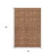 8' X 10' Rust And Ivory Geometric Washable Area Rug With UV Protection