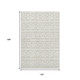 10' X 14' Ivory And Beige Geometric Washable Area Rug With UV Protection