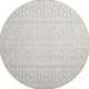 8' Ivory And Beige Geometric Washable Round Rug With UV Protection
