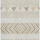 5' X 8' Beige Ivory And Tan Southwestern Washable Area Rug With UV Protection