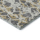 5' X 8' Gray Gold And Ivory Abstract Washable Area Rug With UV Protection