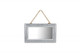 9" Silver Metal Framed Accent Mirror
