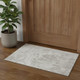 3' X 5' Beige And Ivory Abstract Washable Area Rug With UV Protection