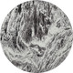 8' Black And Ivory Abstract Washable Round Rug With UV Protection