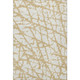 3' X 5' Gold And Ivory Abstract Washable Area Rug With UV Protection