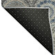 9' X 12' Gray Navy Blue And Beige Ogee Washable Area Rug With UV Protection