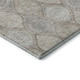 8' Taupe Beige And Ivory Ogee Washable Round Rug With UV Protection