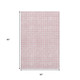 5' X 8' Pink And Ivory Geometric Washable Area Rug With UV Protection