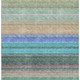 3' X 5' Sage Teal And Lavender Striped Washable Area Rug With UV Protection