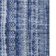 3' X 5' Denim Blue And Ivory Striped Washable Area Rug With UV Protection