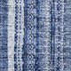 9' X 12' Denim Blue And Ivory Striped Washable Area Rug With UV Protection