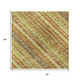 5' X 8' Amber And Artichoke Green Striped Washable Area Rug With UV Protection