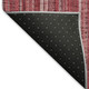 9' X 12' Pink And Ivory Striped Washable Area Rug With UV Protection