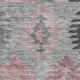3' X 5' Gray Mauve And Silver Southwestern Washable Area Rug With UV Protection