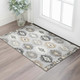3' X 5' Silver Gray And Taupe Southwestern Washable Area Rug With UV Protection