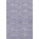 3' X 5' Lavender Olive Green And Ivory Geometric Washable Area Rug With UV Protection