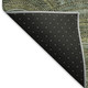 3' X 5' Olive Green And Silver Geometric Washable Area Rug With UV Protection