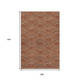 9' X 12' Rust Gold And Ivory Geometric Washable Area Rug With UV Protection