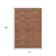 10' X 14' Rust Gold And Ivory Geometric Washable Area Rug With UV Protection