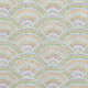 3' X 5' Pearl Orange And Green Geometric Washable Area Rug With UV Protection