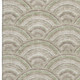 8' X 10' Taupe And Ivory Geometric Washable Area Rug With UV Protection