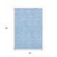 10' X 14' Sky Blue And Denim Blue Geometric Washable Area Rug With UV Protection