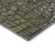 8' Olive Green Gold And Gray Abstract Geometric Washable Round Rug With UV Protection