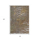 3' X 5' Rust Gold And Green Abstract Geometric Washable Area Rug With UV Protection