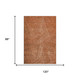 8' X 10' Copper And Ivory Abstract Washable Area Rug With UV Protection