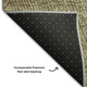 5' X 8' Green And Beige Abstract Washable Area Rug With UV Protection