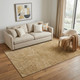 5' X 8' Gold And Beige Abstract Washable Area Rug With UV Protection