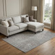 10' X 14' Gray And Silver Abstract Washable Area Rug With UV Protection