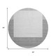 8' Gray Silver And Charcoal Striped Washable Round Rug With UV Protection