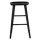 29" Black Manufactured Wood Backless Bar Height Bar Chair