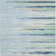 8' X 10' Sky Blue Olive Green And Ivory Striped Washable Area Rug With UV Protection